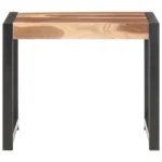 x3 Nesting Coffee Tables - Solid Acacia Wood And Steel - 45 x 45 x 50cm
