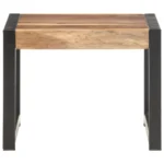 x3 Nesting Coffee Tables - Solid Acacia Wood And Steel - 45 x 45 x 50cm