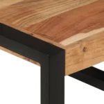 x3 Nesting Coffee Tables - Solid Acacia Wood And Steel - 45 x 45 x 50cm