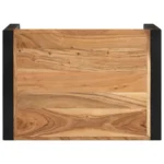 x3 Nesting Coffee Tables - Solid Acacia Wood And Steel - 45 x 45 x 50cm