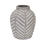Luxurious Bloomville Aged Stone Vase - 30cm x 30cm x 36cm