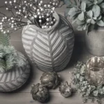 Luxurious Bloomville Aged Stone Vase - 30cm x 30cm x 36cm