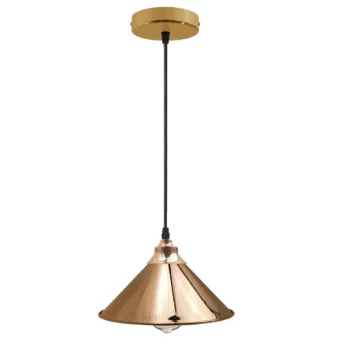 French Style Ceiling Pendant Light – Gold Lampshade