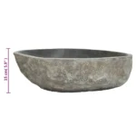River Stone Oval Sink Basin - 45 x 53cm