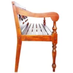 Classic Solid Mahogany Batavia Bench - Dark Brown - 123 x 50 x 81cm