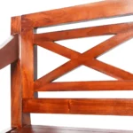 Classic Solid Mahogany Batavia Bench - Dark Brown - 123 x 50 x 81cm