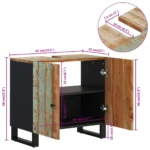 Sink Cabinet - Solid Reclaimed Wood - Mixed Colour Finish – 62 x 33 x 58cm