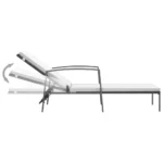 2 Poly Rattan Garden Sun Loungers With Cushion
