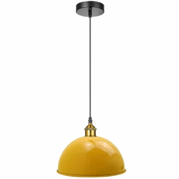 Retro Industrial - Metal Ceiling Hanging Pendant Shade - Yellow