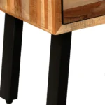 Sideboard - Solid Reclaimed Teak - Marble & Steel - 70 x 30 x 76cm