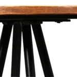 2 Bar Stools - Solid Reclaimed Wood & Steel - 30 x 76cm