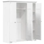 3 Door Wardrobe - Bodo - Solid Pine Wood - 146 x 53.5 x 173cm