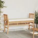 Weather Resistant Bamboo Garden Bench - 38 x 109 x 65cm