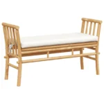 Weather Resistant Bamboo Garden Bench - 38 x 109 x 65cm