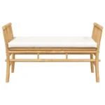 Weather Resistant Bamboo Garden Bench - 38 x 109 x 65cm