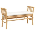 Weather Resistant Bamboo Garden Bench - 38 x 109 x 65cm