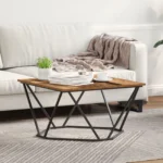Rustic Coffee Table - Solid Reclaimed Wood - 80 x 80 x 45cm
