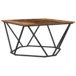 Rustic Coffee Table - Solid Reclaimed Wood - 80 x 80 x 45cm