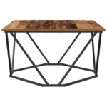 Rustic Coffee Table - Solid Reclaimed Wood - 80 x 80 x 45cm