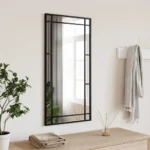 Wall Mirror Iron - Black - Indoor Use - 40 x 80cm