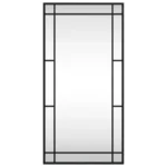 Wall Mirror Iron - Black - Indoor Use - 40 x 80cm