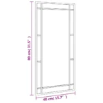 Wall Mirror Iron - Black - Indoor Use - 40 x 80cm