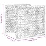 Water Hyacinth Magazine Rack - Beige - 31 x 31 x31cm