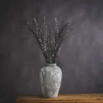 Aged Stone Tall Vase - Ceramic - Home Decor - 45cm