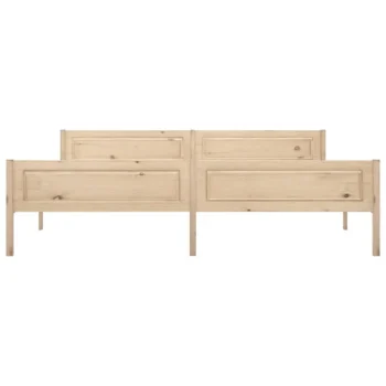 Stylish Bed Frame - Solid Pinewood - 206 x 206 x 63cm