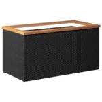 Poly Rattan Planter - Black - 80 x 40 x 40cm