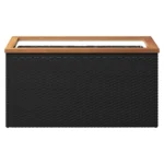 Poly Rattan Planter - Black - 80 x 40 x 40cm