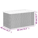 Poly Rattan Planter - Black - 80 x 40 x 40cm