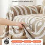 Chenille Boho Sofa Cover - Couch Cover - 299 x 181cm