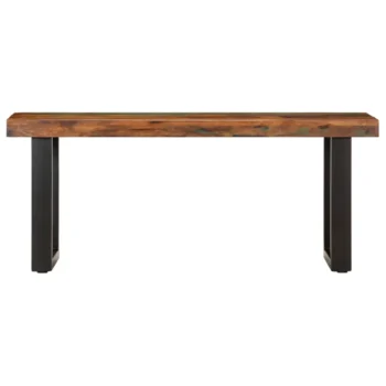 Industrial Style Bench - Solid Reclaimed Wood - 110 x 35 x 46cm