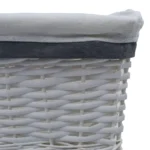 3 Piece Organiser - Nesting Willow Basket Set - White