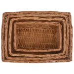 4 Piece Organiser - Nesting Willow Basket Set - Brown