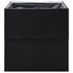 Poly Rattan Garden Planter - Plant Box Storage - 80 x 80 x 80cm