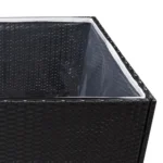 Poly Rattan Garden Planter - Plant Box Storage - 80 x 80 x 80cm