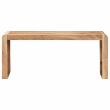 Garden Bench - Solid Acacia Wood - Natural Finish - 110 x 38 x 46cm