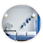 Modern Pendant Metal Ceiling Light - White - Gold Inner