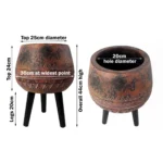 Large Planter Pot - Zaturn Brown- 44cm x 30cm