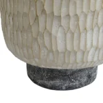 Plant Pot - Brushed Gold Stone Effect Planter - 32cm x 29cm