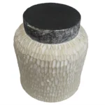 Plant Pot - Brushed Gold Stone Effect Planter - 32cm x 29cm