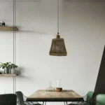 Natural Rattan Wicker Lighting Kit - Hanging Fixture - 95cm