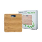Wooden Bamboo Digital Bathroom Weighing Scale - 30cm x 30cm