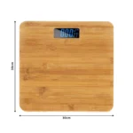 Wooden Bamboo Digital Bathroom Weighing Scale - 30cm x 30cm