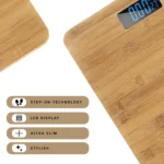 Wooden Bamboo Digital Bathroom Weighing Scale - 30cm x 30cm