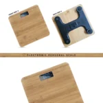Wooden Bamboo Digital Bathroom Weighing Scale - 30cm x 30cm