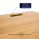 Wooden Bamboo Digital Bathroom Weighing Scale - 30cm x 30cm