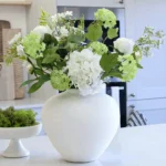Regola Matt White Stone Vase - Ceramic - Home Decor
